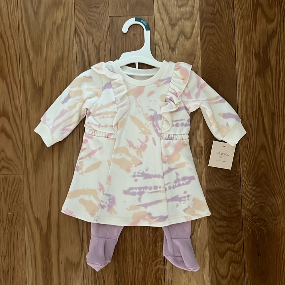 Target Mini Grayson tie dye footed set